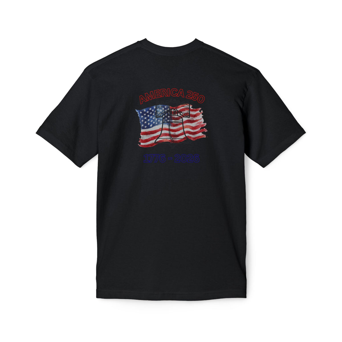 America 250 Liberty Bell T-Shirt — 1776–2026 Anniversary Bayside Made in USA