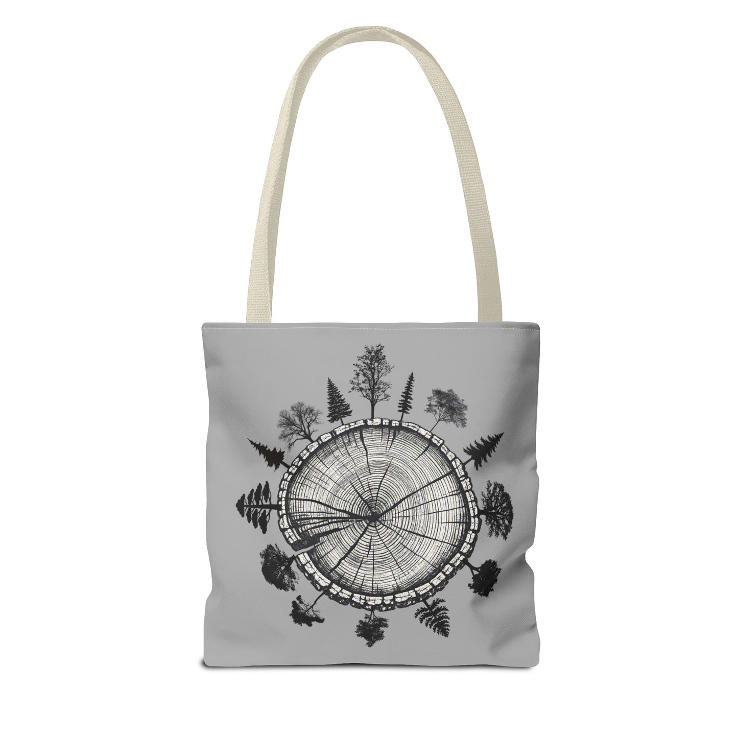LSP US CO Plant Local Plant Native Tote Bag - Tree-Ring Graphic Eco Shopper