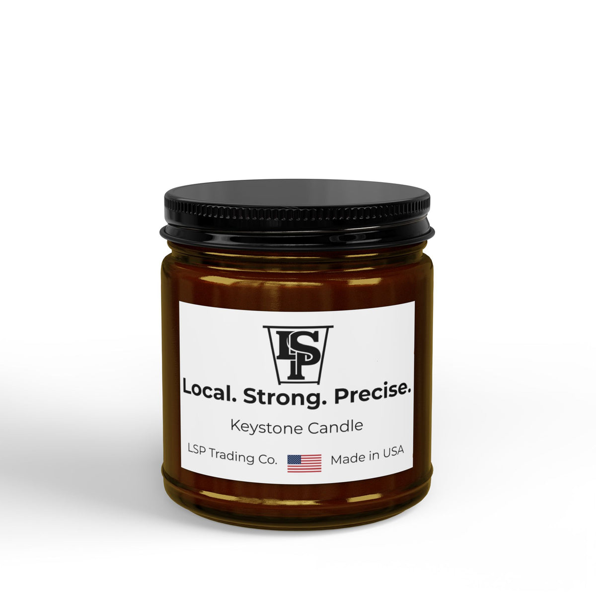 LSP Keystone Candle — Hand‑Poured Soy, Made in USA 4oz & 9oz - Amber