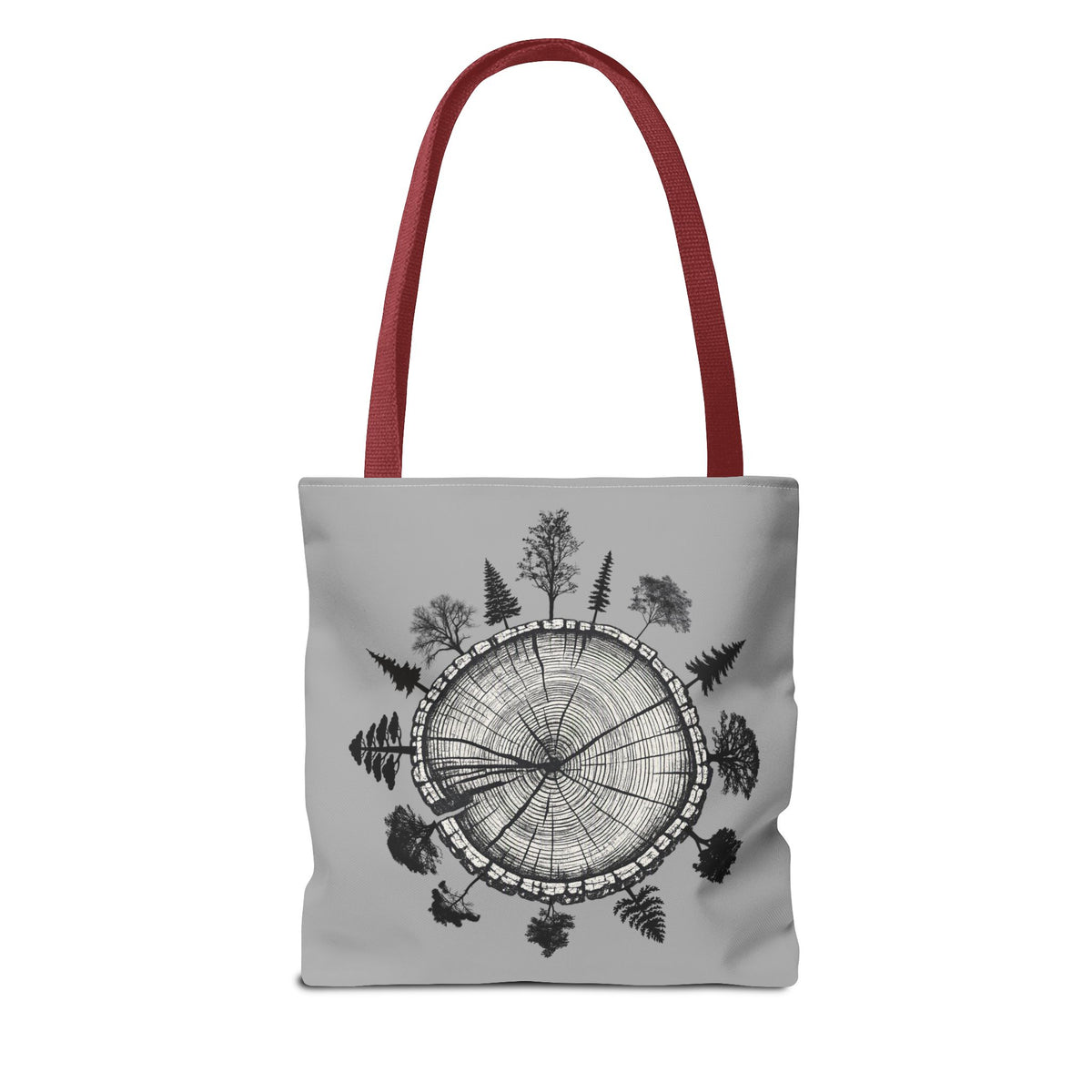 LSP US CO Plant Local Plant Native Tote Bag - Tree-Ring Graphic Eco Shopper