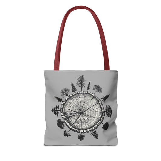 LSP US CO Plant Local Plant Native Tote Bag - Tree-Ring Graphic Eco Shopper