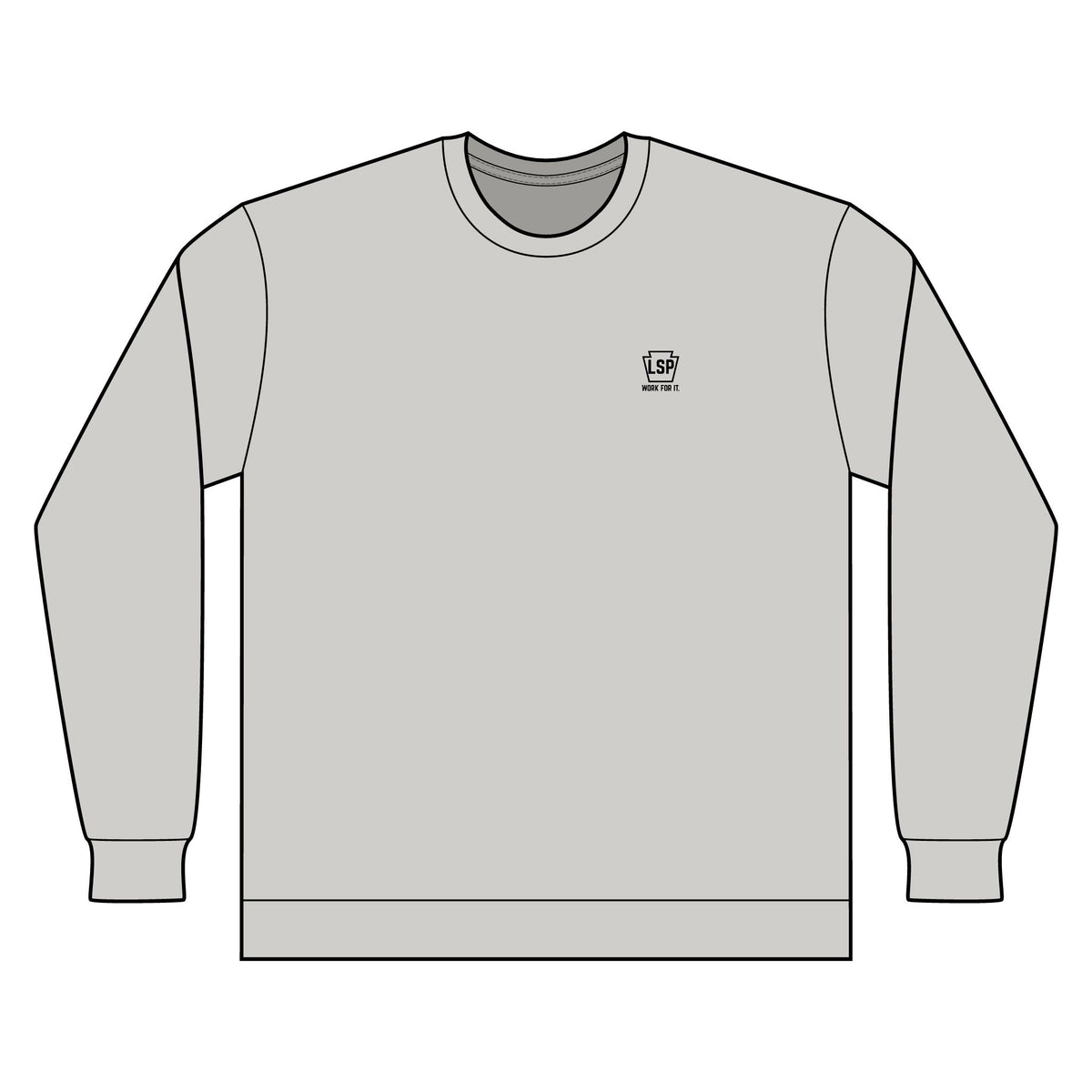 LSP US CO Long Sleeve Work Shirt Work For It — Keystone Chest Logo, Classic Made in USA