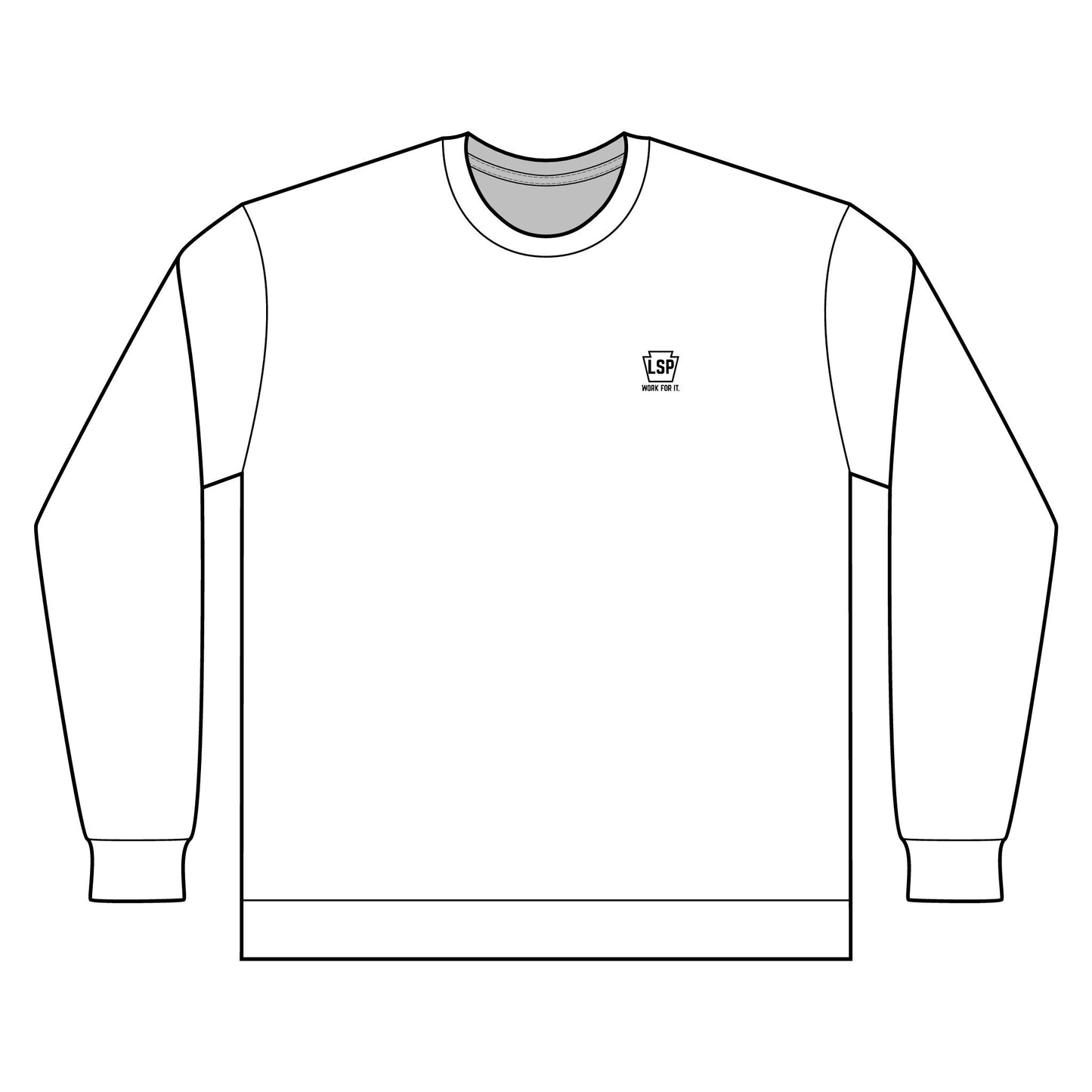 LSP US CO Long Sleeve Work Shirt Work For It — Keystone Chest Logo, Classic Made in USA