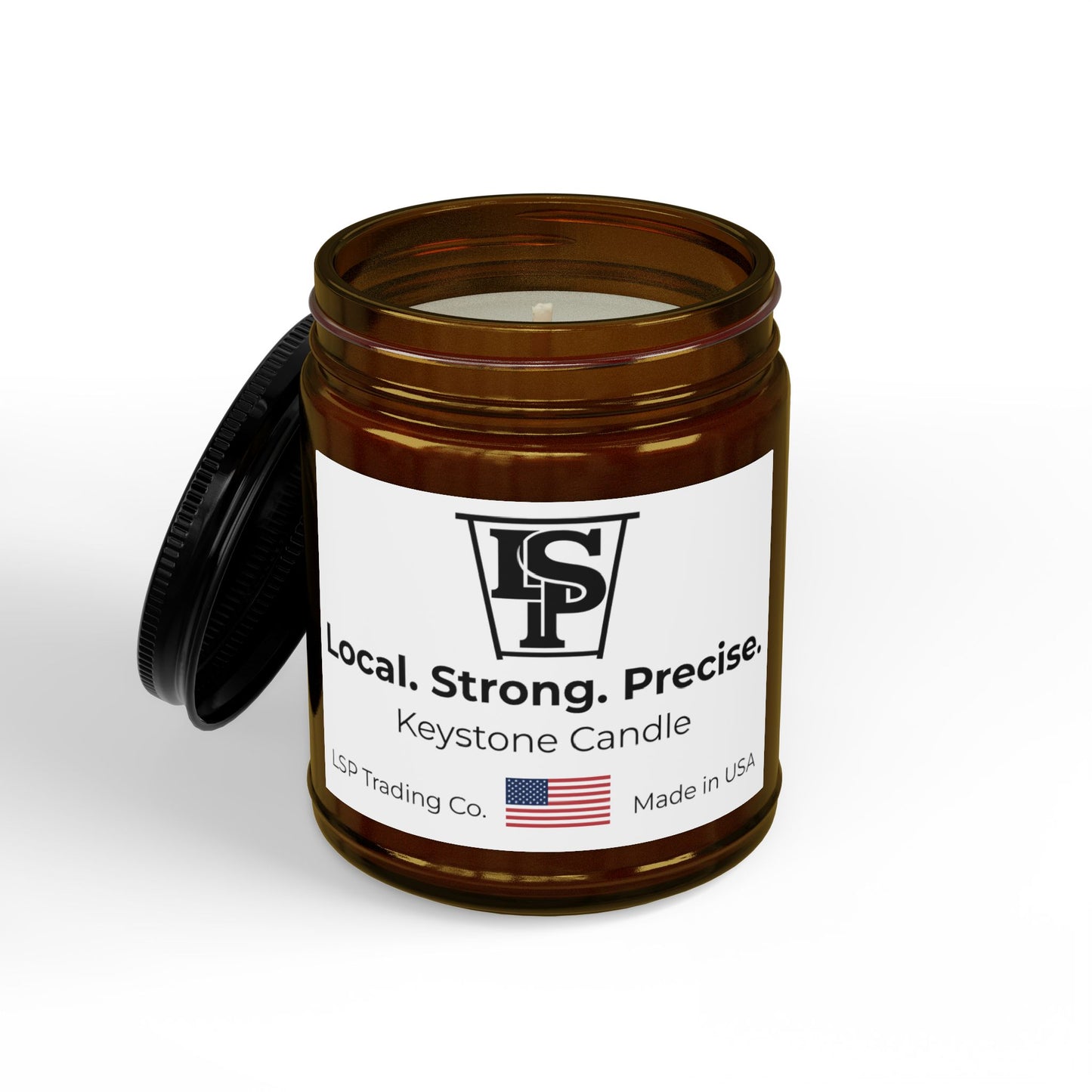 LSP Keystone Candle — Hand‑Poured Soy, Made in USA 4oz & 9oz - Amber