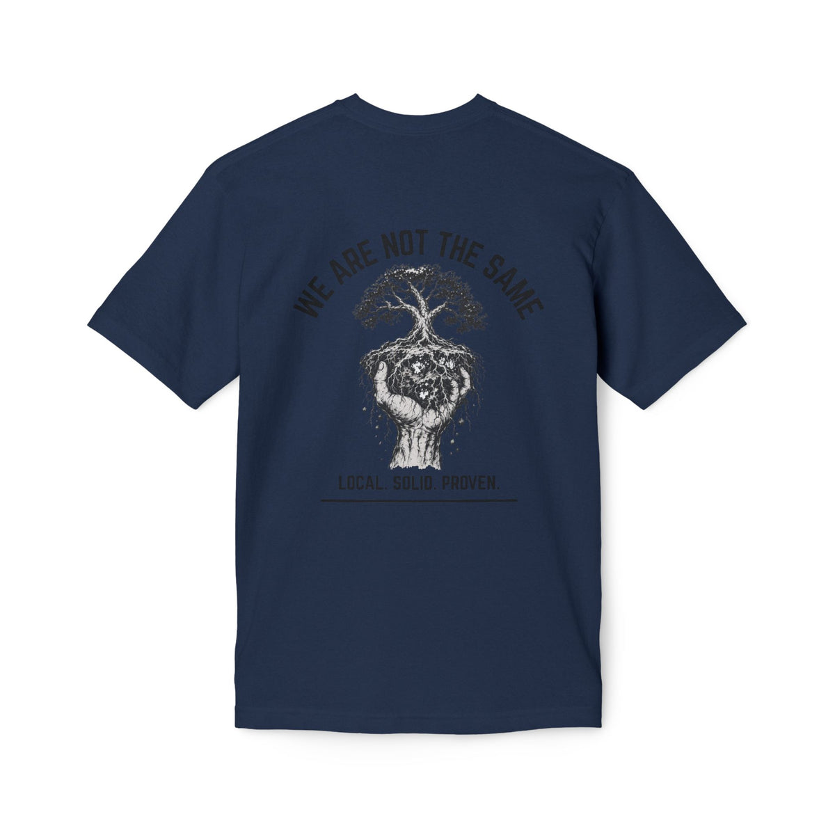 LSP US CO. — Built By Hard Work / We Are Not The Same Graphic — Bayside 5040 Midweight Tee - MADE IN USA