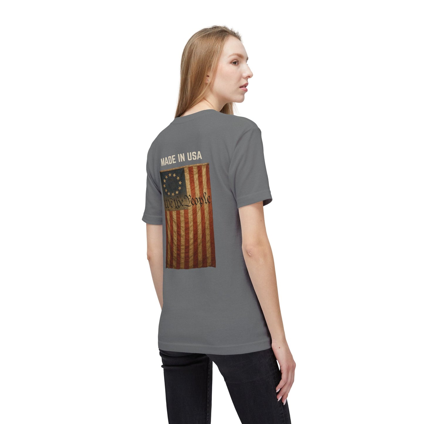 LSP US CO Made in USA T-Shirt — Vintage Betsy Ross Flag "We the People" Patriotic Tee