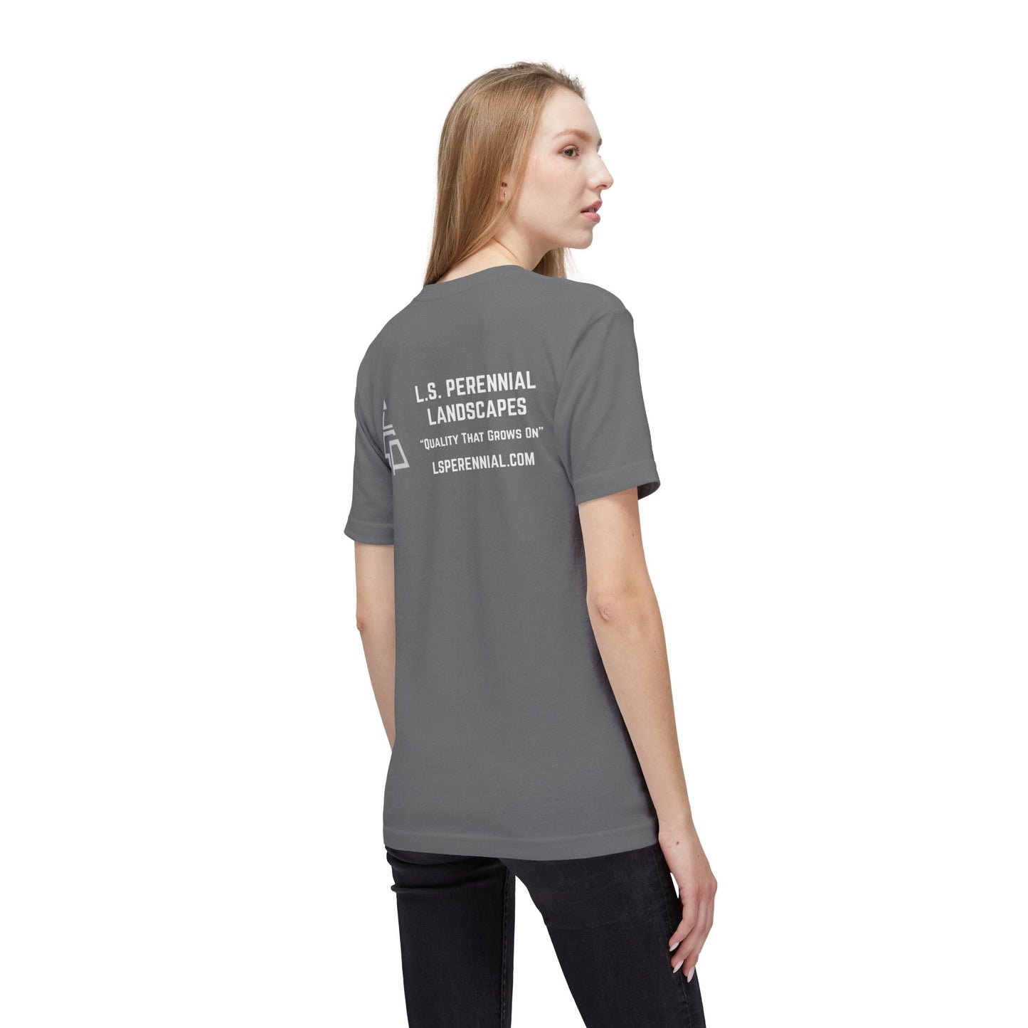 L.S. Perennial Landscapes Logo T-Shirt — Crewneck Work Tee (Made in USA)