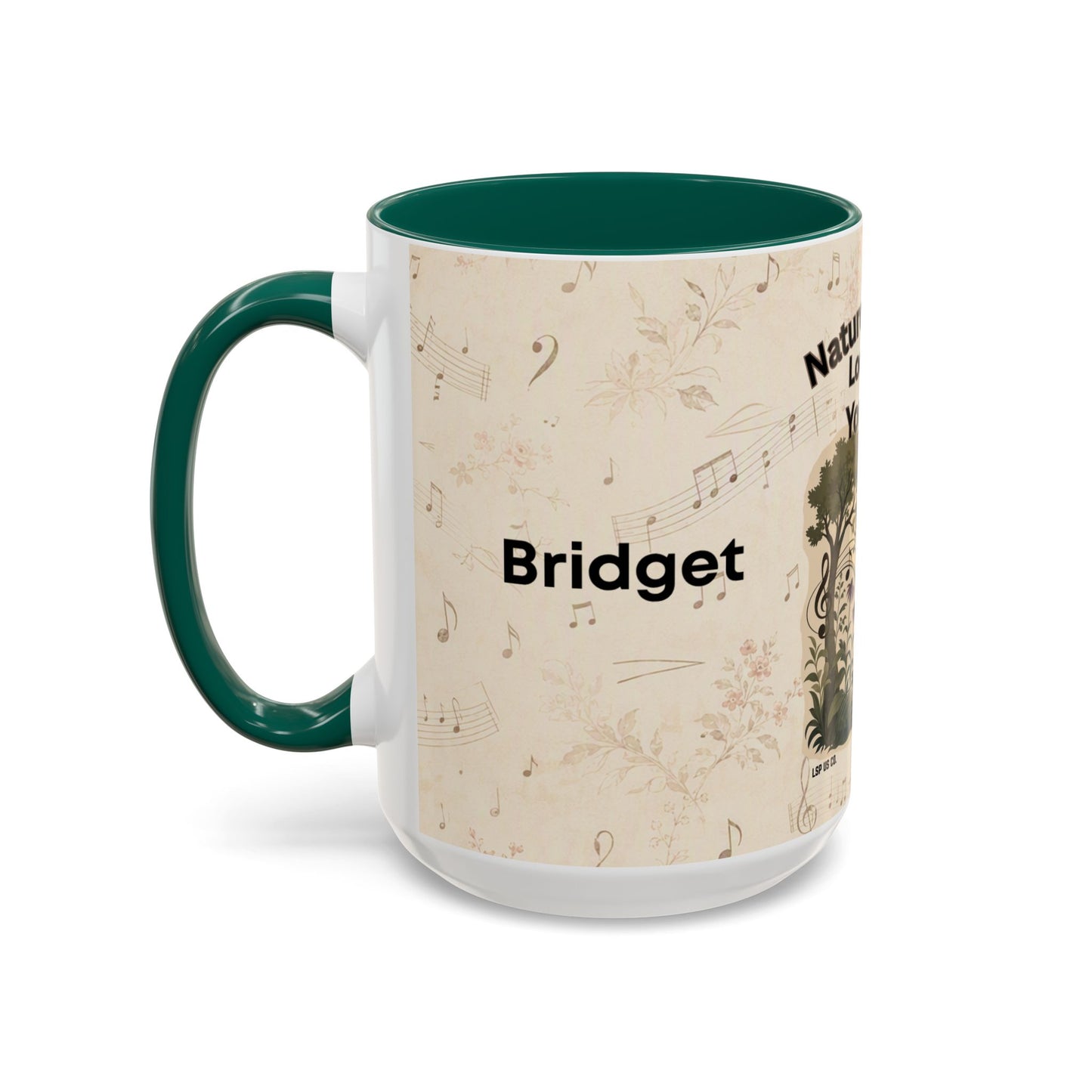 Bridget - Nature’s Music Floral Note Mug — Natures Music, Look and You Will Hear 15oz