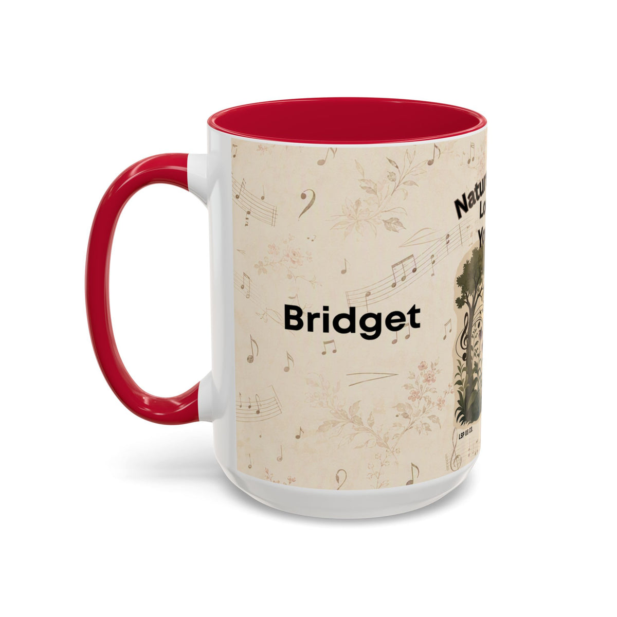 Bridget - Nature’s Music Floral Note Mug — Natures Music, Look and You Will Hear 15oz