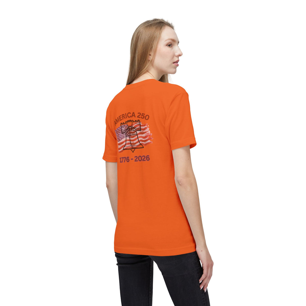America 250 Liberty Bell T-Shirt — 1776–2026 Anniversary Bayside Made in USA