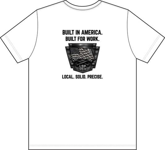 Built in America Pocket T-Shirt — "Built for Work" Union-Made Tee