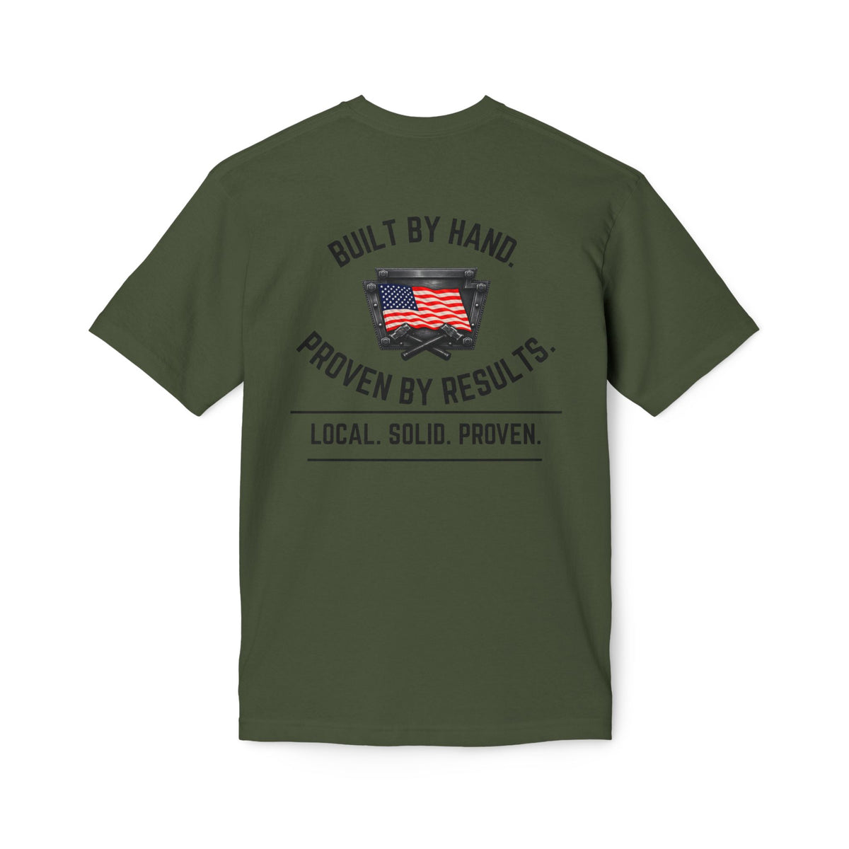 LSP US CO Built By Hand T-Shirt — "Local. Solid. Proven." American Workwear