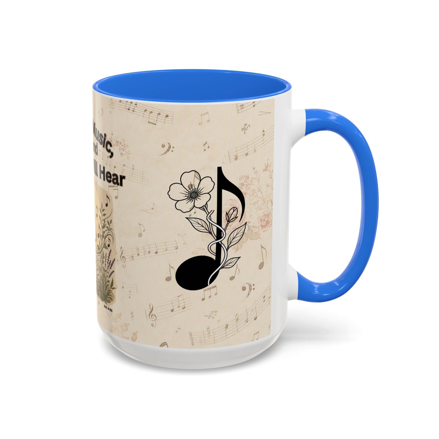 Bridget - Nature’s Music Floral Note Mug — Natures Music, Look and You Will Hear 15oz