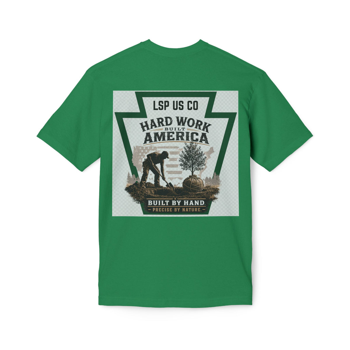 Hard Work America T-Shirt — Built by Hand Patriotic Workwear - Made in USA