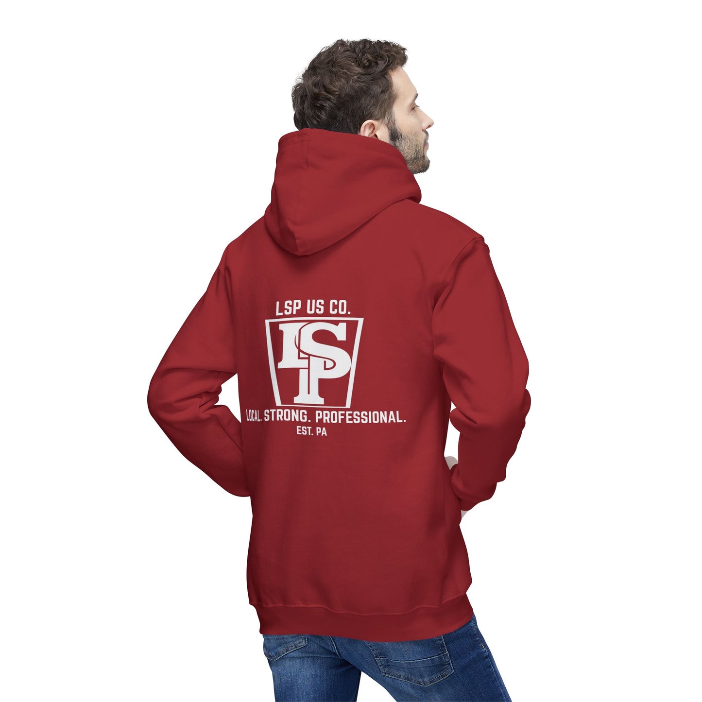 Local Strong Professional Hoodie — 'Local. Strong. Professional. EST. PA' Logo Hooded Sweatshirt