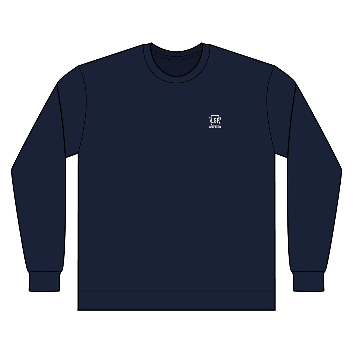 LSP US CO Long Sleeve Work Shirt - "Work For It." Made In USA - Dark Edition