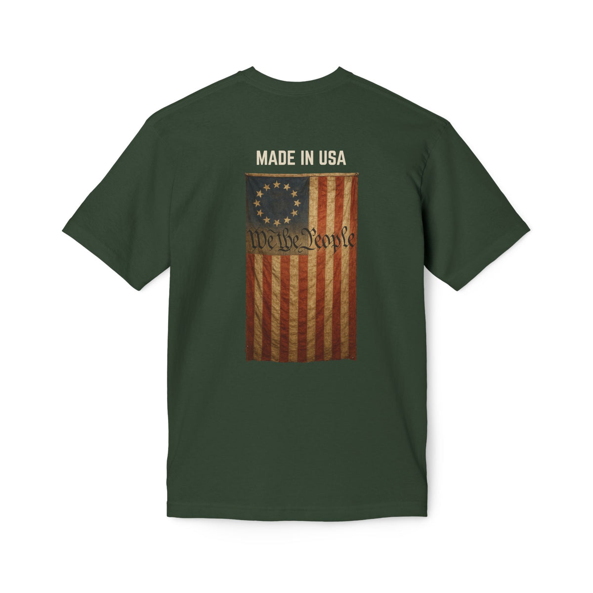 LSP US CO Made in USA T-Shirt — Vintage Betsy Ross Flag "We the People" Patriotic Tee