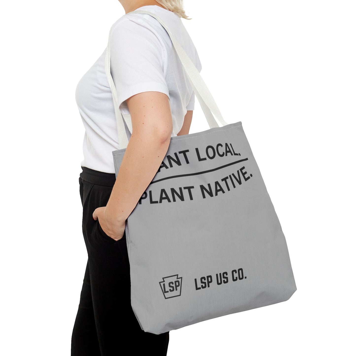 LSP US CO Plant Local Plant Native Tote Bag - Tree-Ring Graphic Eco Shopper