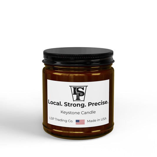 LSP Keystone Candle — Hand‑Poured Soy, Made in USA 4oz & 9oz - Amber