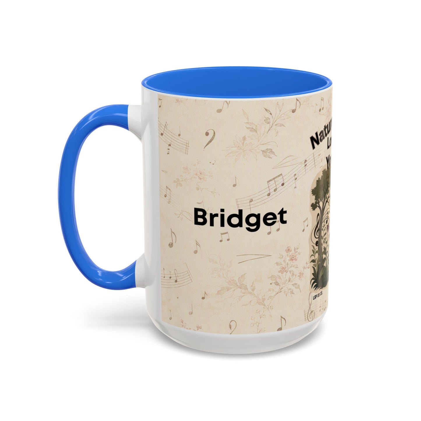 Bridget - Nature’s Music Floral Note Mug — Natures Music, Look and You Will Hear 15oz