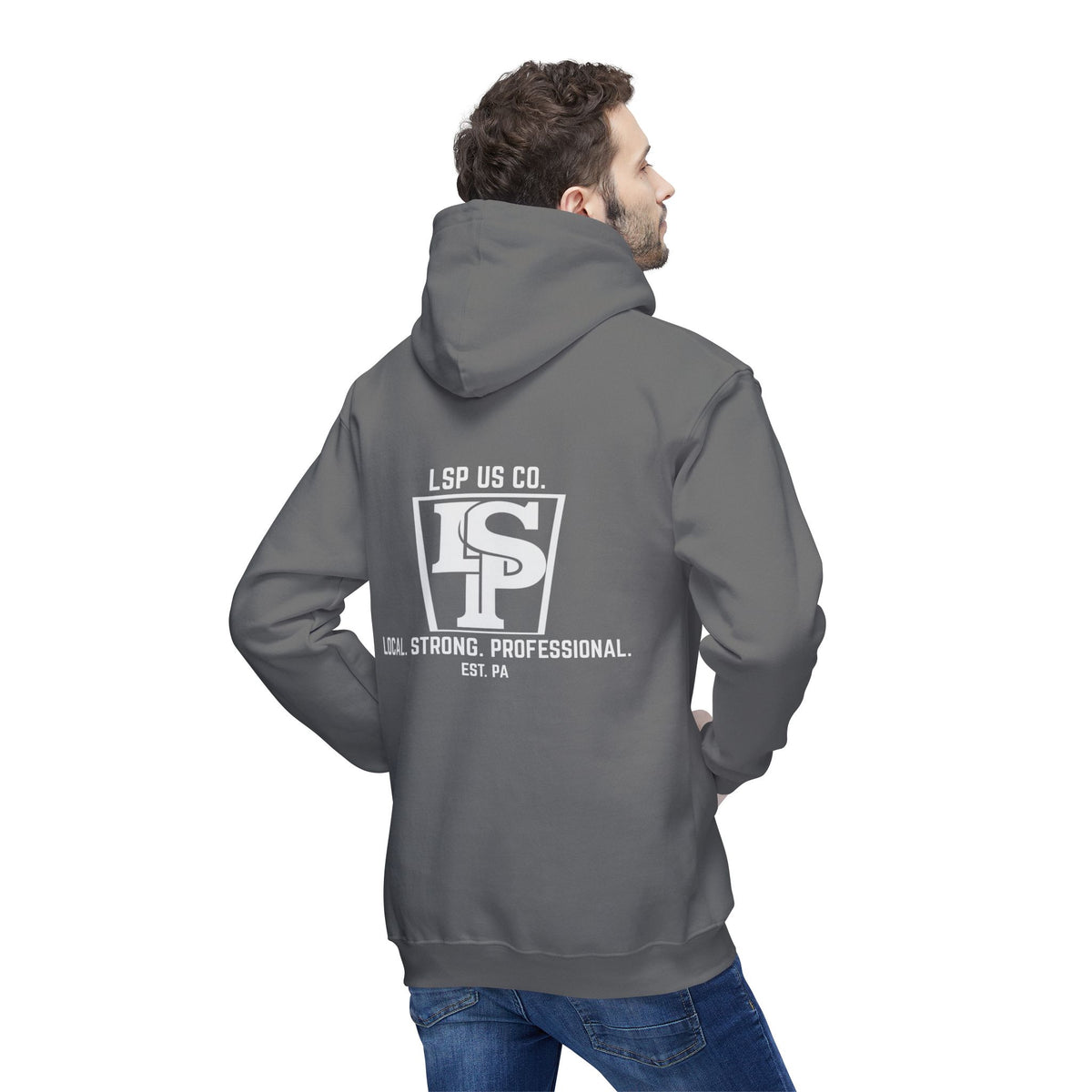Local Strong Professional Hoodie — 'Local. Strong. Professional. EST. PA' Logo Hooded Sweatshirt