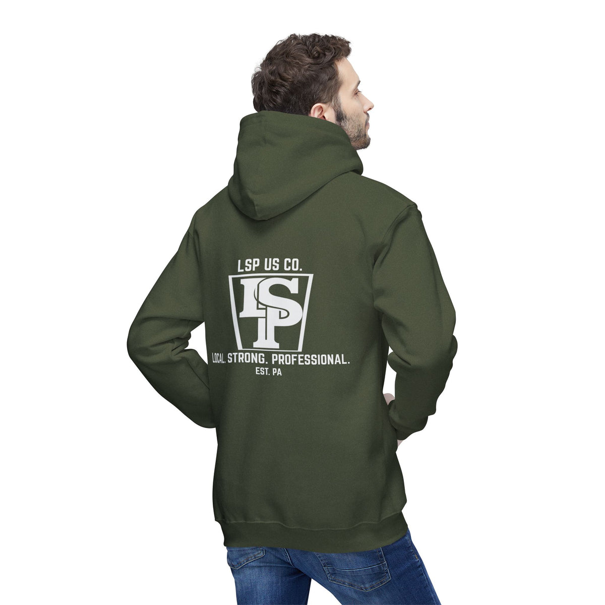 Local Strong Professional Hoodie — 'Local. Strong. Professional. EST. PA' Logo Hooded Sweatshirt