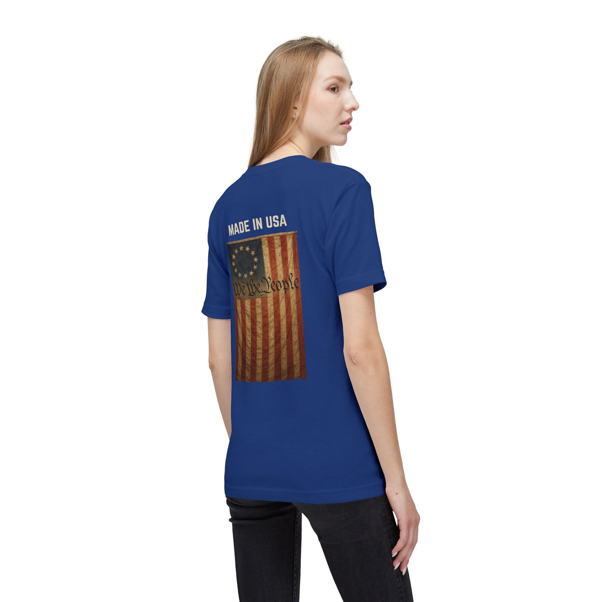 LSP US CO Made in USA T-Shirt — Vintage Betsy Ross Flag "We the People" Patriotic Tee
