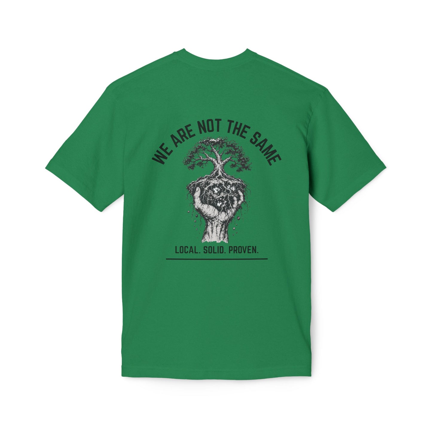 LSP US CO. — Built By Hard Work / We Are Not The Same Graphic — Bayside 5040 Midweight Tee - MADE IN USA