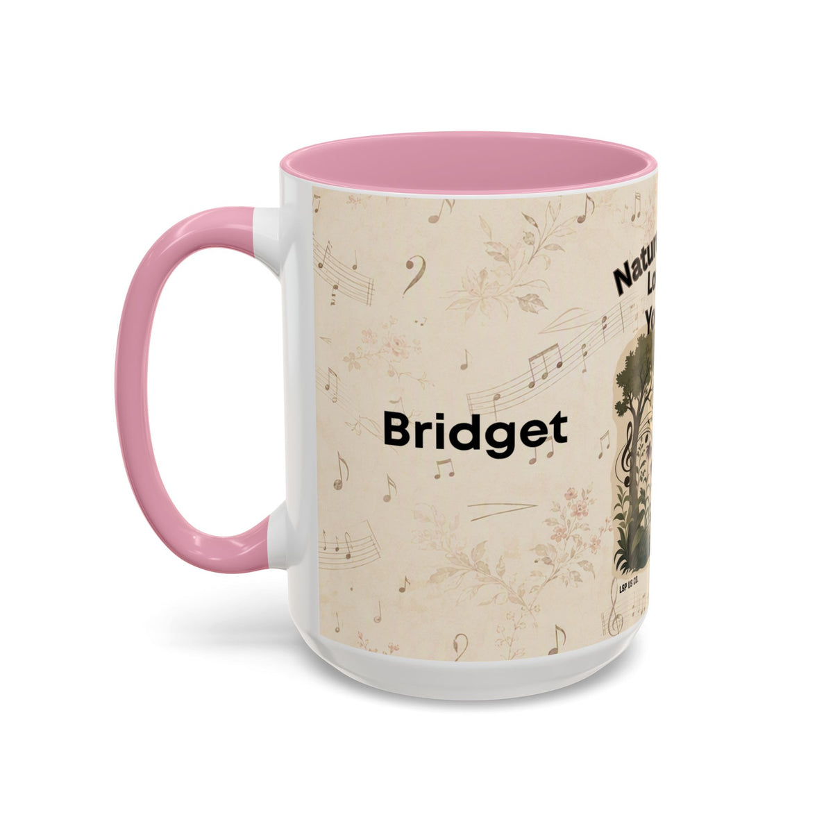 Bridget - Nature’s Music Floral Note Mug — Natures Music, Look and You Will Hear 15oz