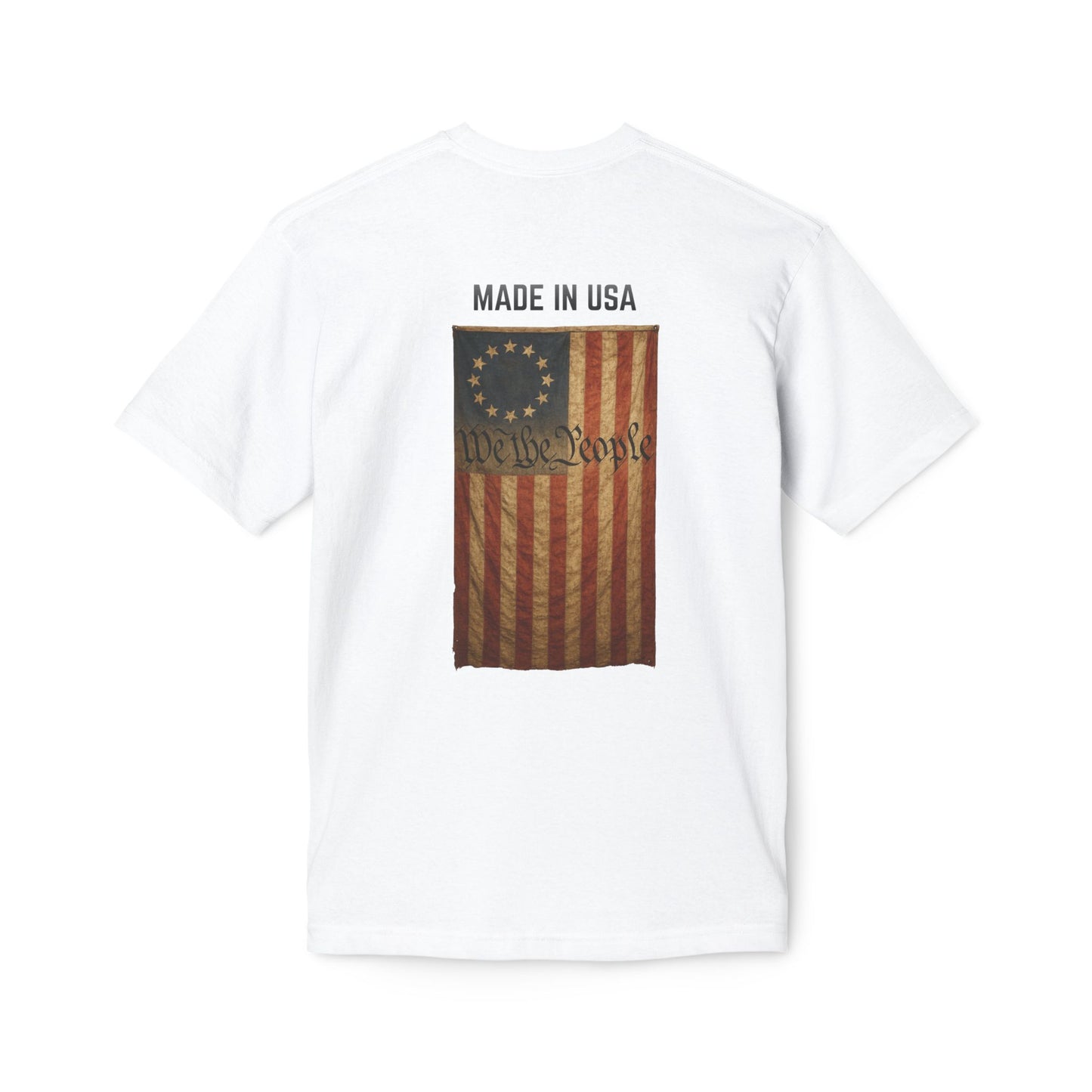 LSP US CO Made in USA Vintage Betsy Ross Flag T-Shirt — "We the People" Patriotic Tee