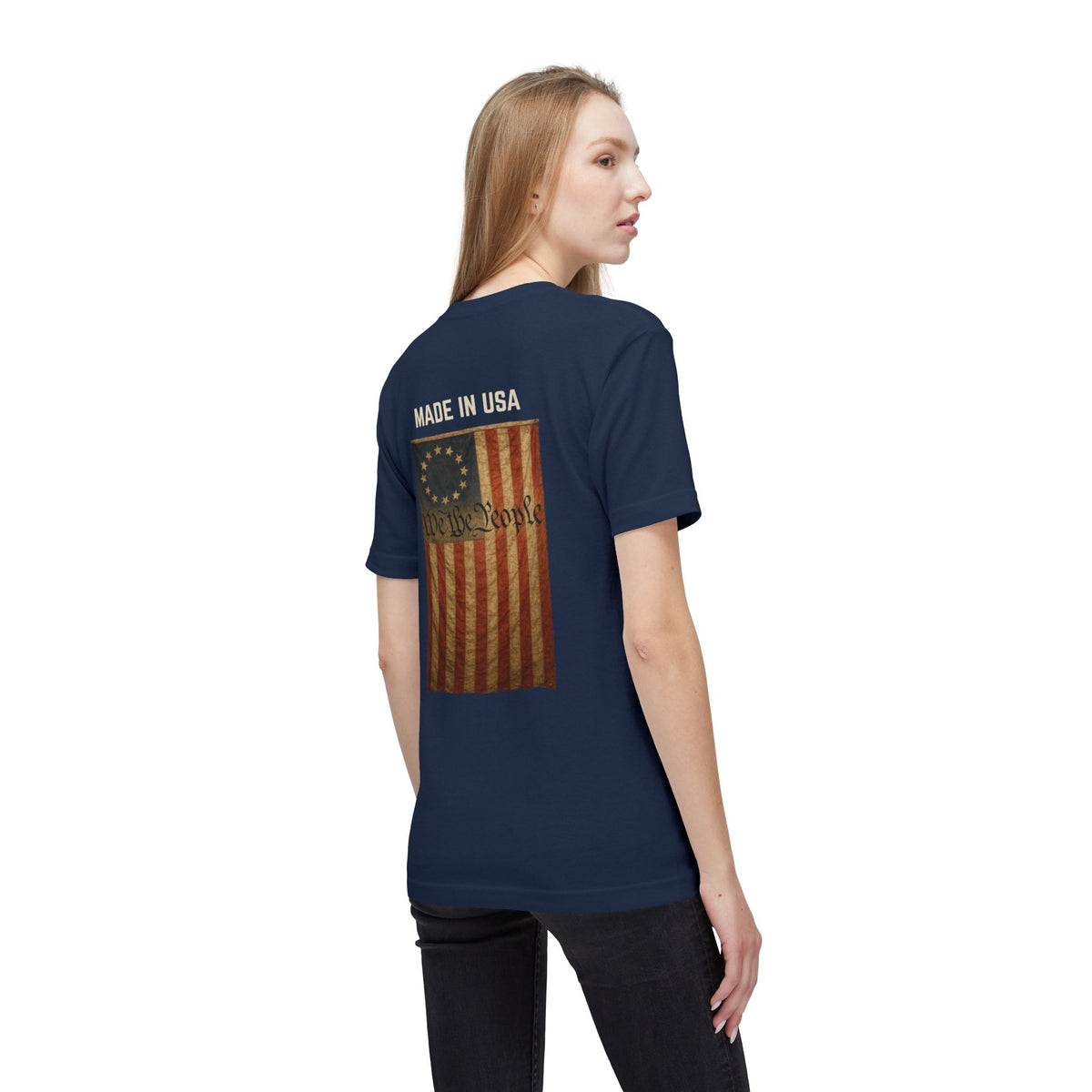 LSP US CO Made in USA T-Shirt — Vintage Betsy Ross Flag "We the People" Patriotic Tee