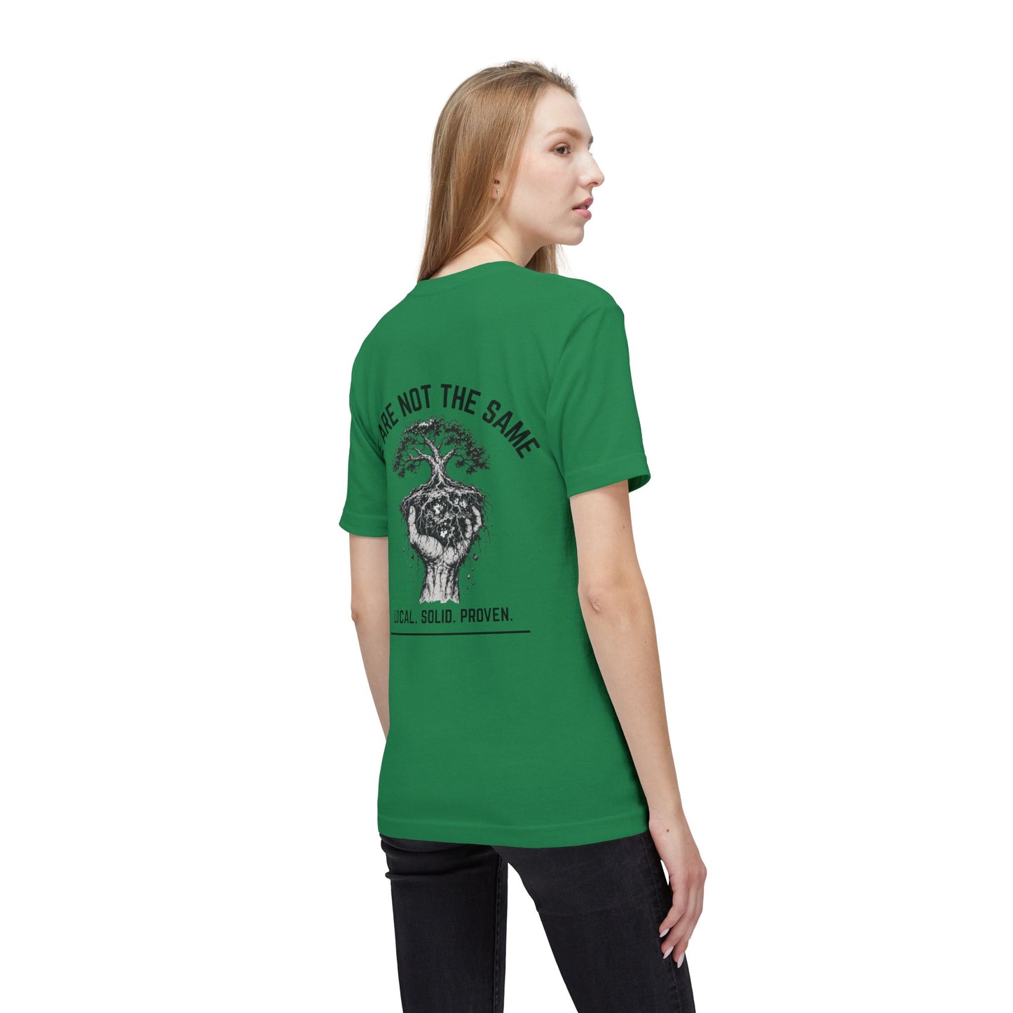 LSP US CO. — Built By Hard Work / We Are Not The Same Graphic — Bayside 5040 Midweight Tee - MADE IN USA