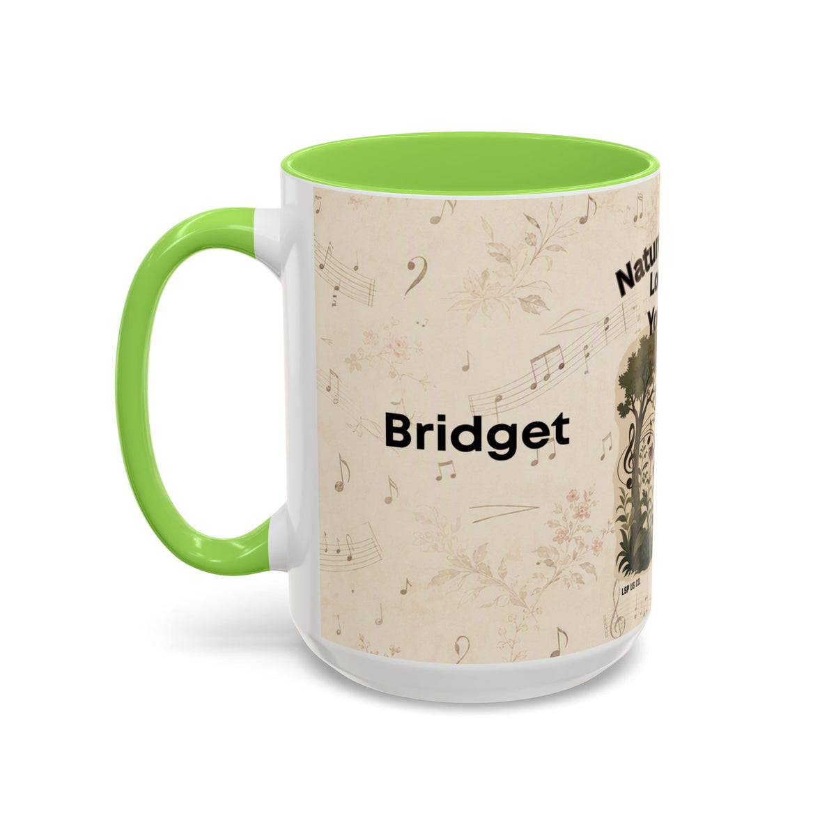 Bridget - Nature’s Music Floral Note Mug — Natures Music, Look and You Will Hear 15oz