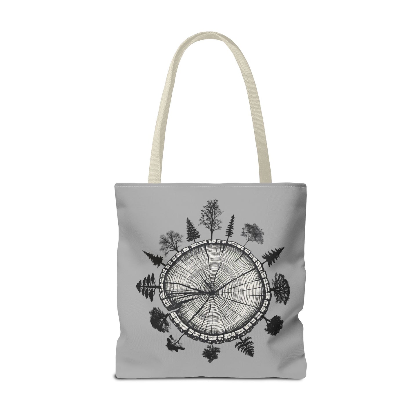 LSP US CO Plant Local Plant Native Tote Bag - Tree-Ring Graphic Eco Shopper