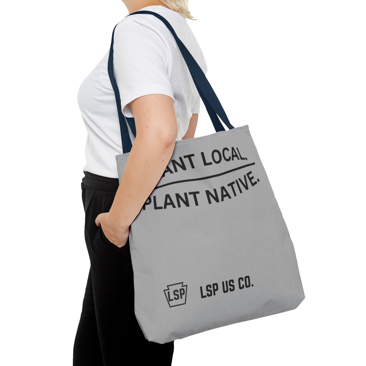 LSP US CO Plant Local Plant Native Tote Bag - Tree-Ring Graphic Eco Shopper