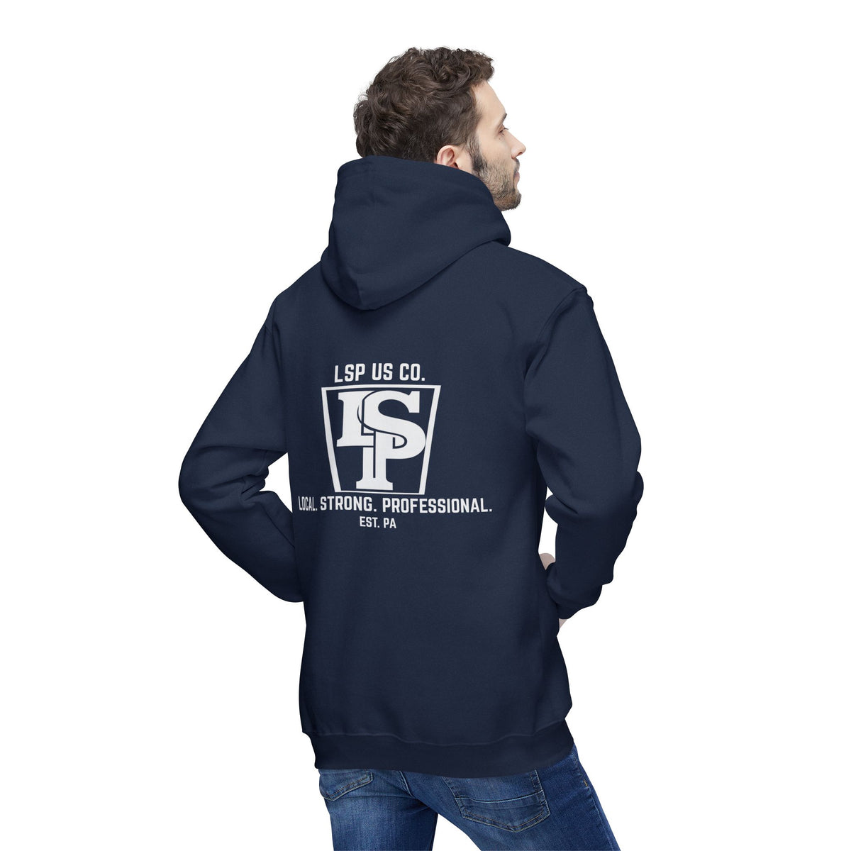 Local Strong Professional Hoodie — 'Local. Strong. Professional. EST. PA' Logo Hooded Sweatshirt